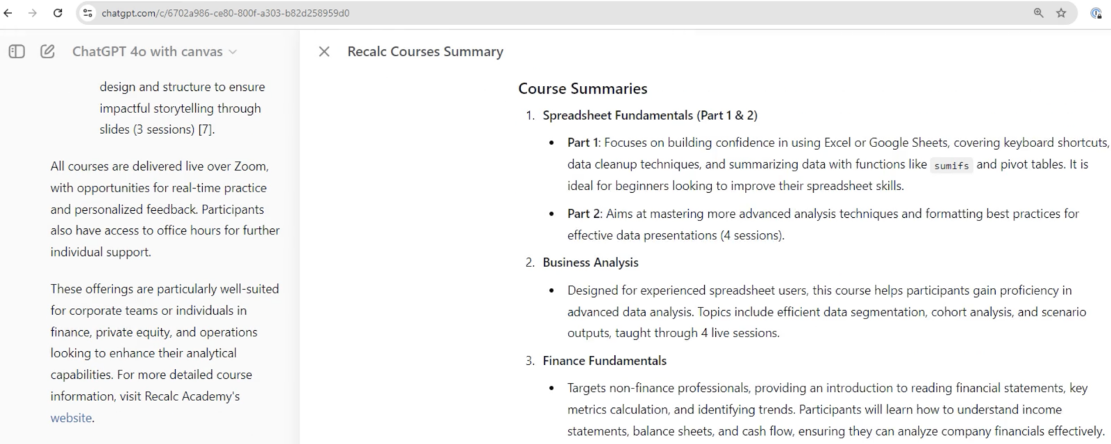How ChatGPT Canvas Works - Recalc